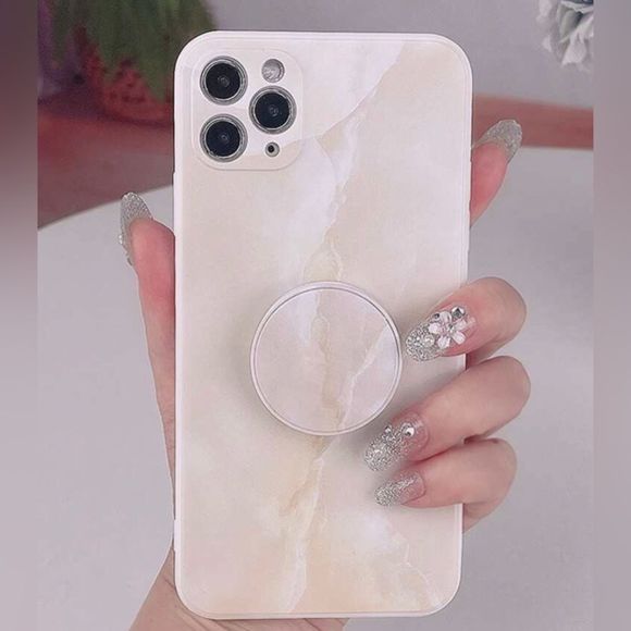 Marble Pattern iPhone Case With Stand-Out Phone Grip - Picture 1 of 6